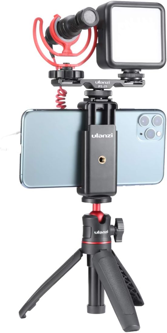 Transform Your Vlogging Experience with the ST-07 Phone Tripod Mount - Compatible with iPhone 11/Pro/Pro Max and More!