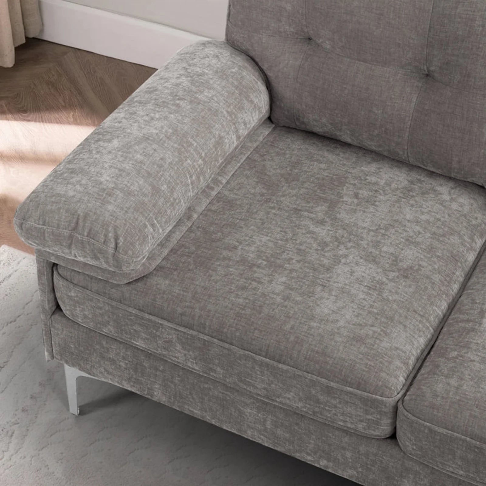 Transform Your Space with the Stylish and Versatile INGALIK Convertible Sectional Sofa - L-Shaped Modern Couch in Gray, Perfect for Living Rooms, Apartments, and Offices