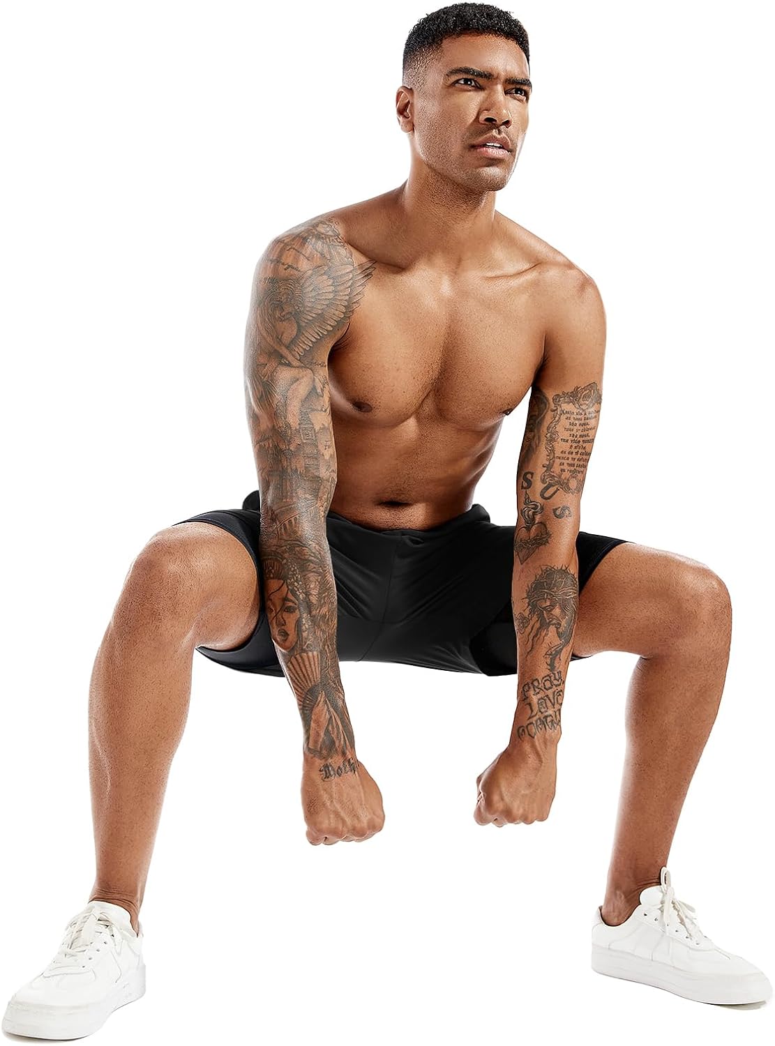 Men's Versatile 2-in-1 Running Shorts - Quick Dry Athletic Gym Shorts with Phone Pockets