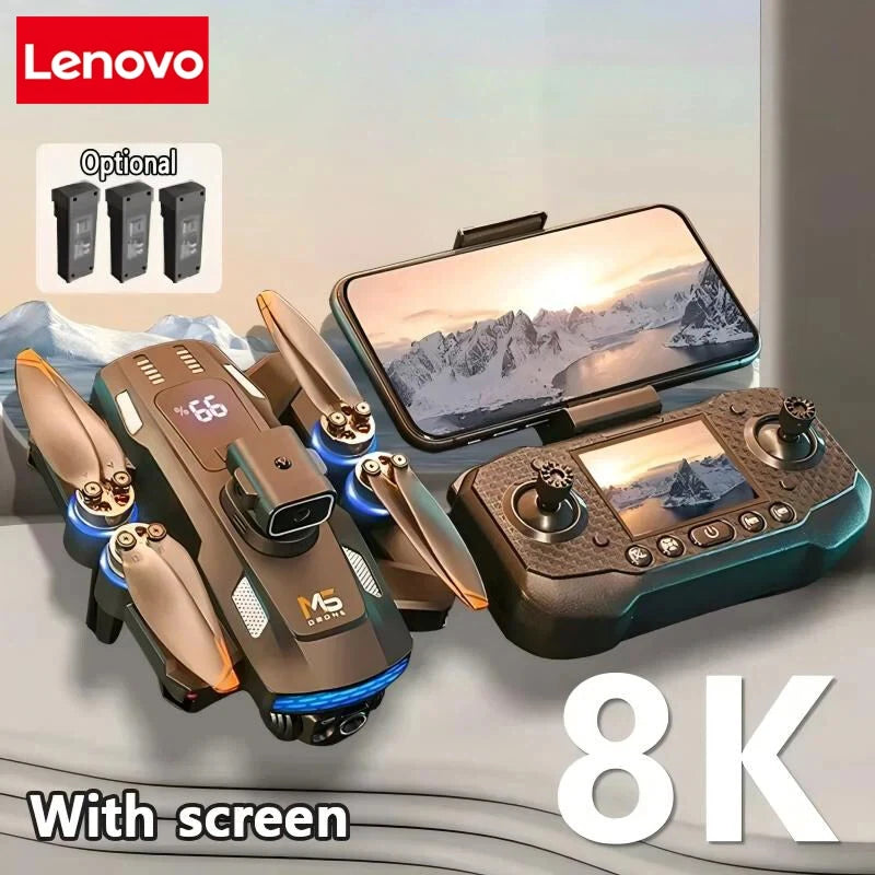 M6 Drone 8K Aerial HD Dual Camera 5G WIFI Intelligent Obstacle Avoidance Screen Remote Control Brushless Power GPS Drone