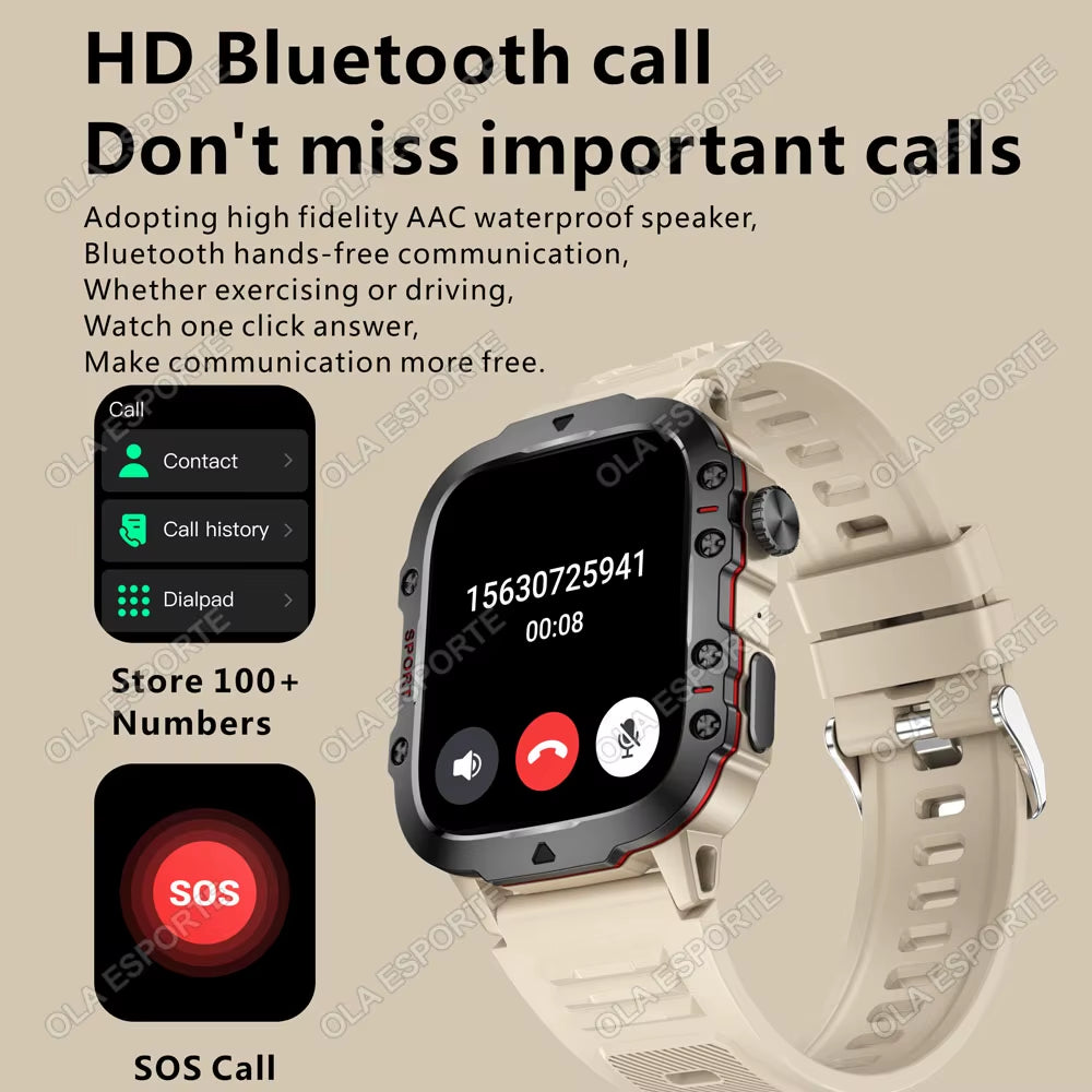Discover the Original Men Smartwatch: Bluetooth Calling, Fitness Tracking, and IP68 Waterproof - Perfect for Android & iOS!