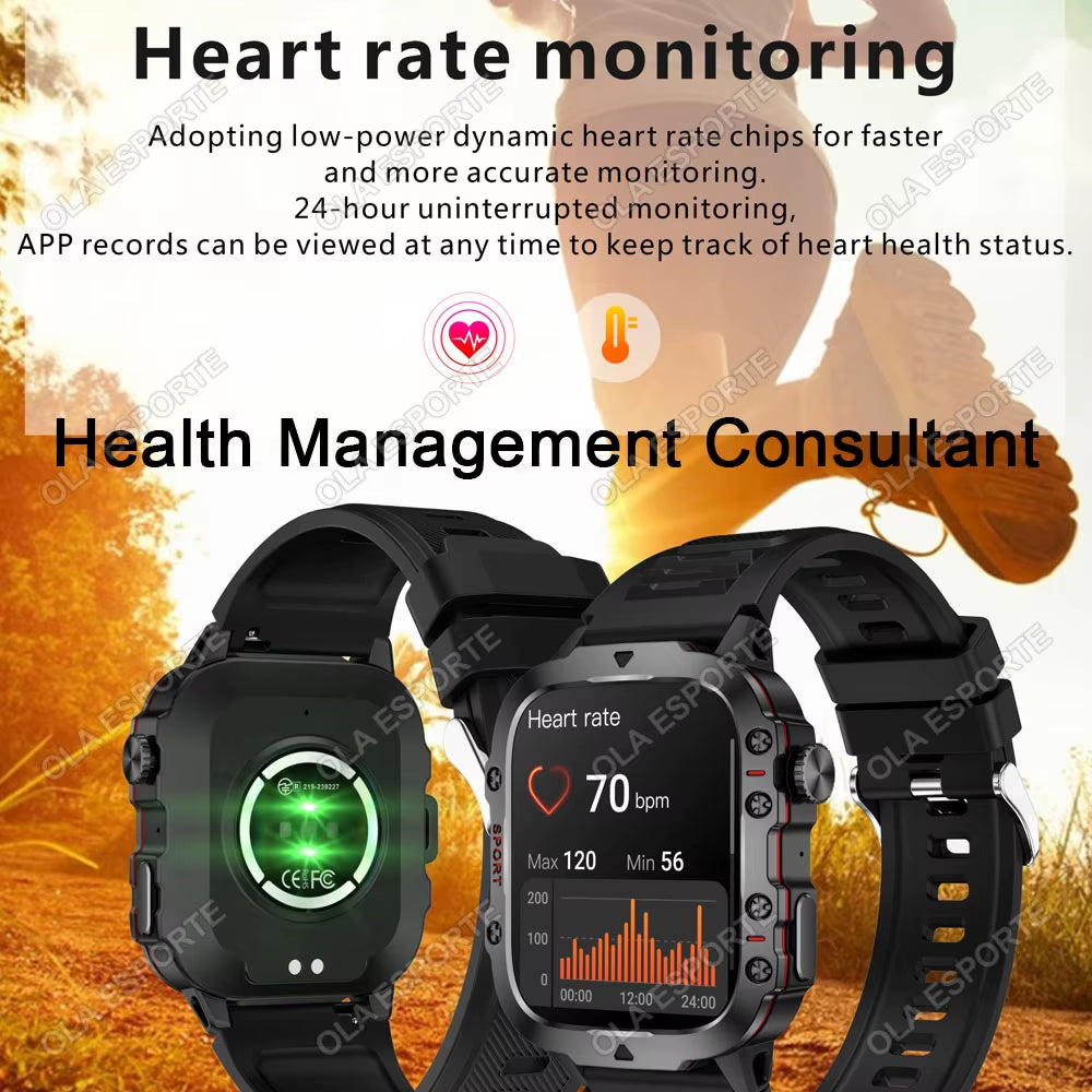 Discover the Original Men Smartwatch: Bluetooth Calling, Fitness Tracking, and IP68 Waterproof - Perfect for Android & iOS!