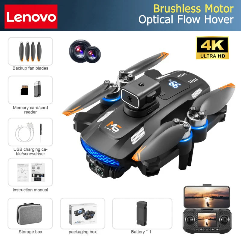 M6 Drone 8K Aerial HD Dual Camera 5G WIFI Intelligent Obstacle Avoidance Screen Remote Control Brushless Power GPS Drone