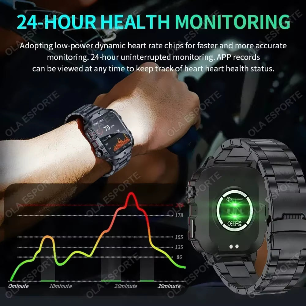 Discover the Original Men Smartwatch: Bluetooth Calling, Fitness Tracking, and IP68 Waterproof - Perfect for Android & iOS!
