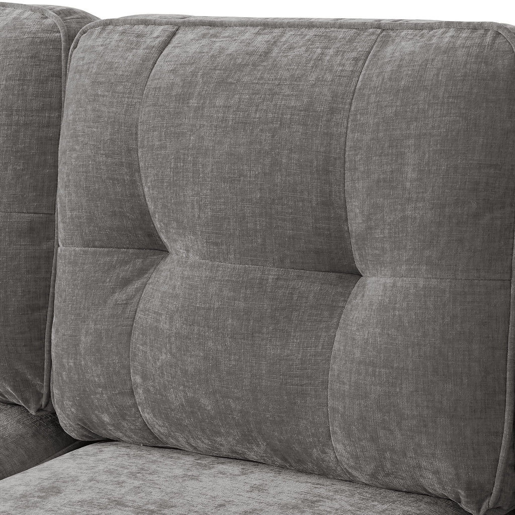 Transform Your Space with the Stylish and Versatile INGALIK Convertible Sectional Sofa - L-Shaped Modern Couch in Gray, Perfect for Living Rooms, Apartments, and Offices